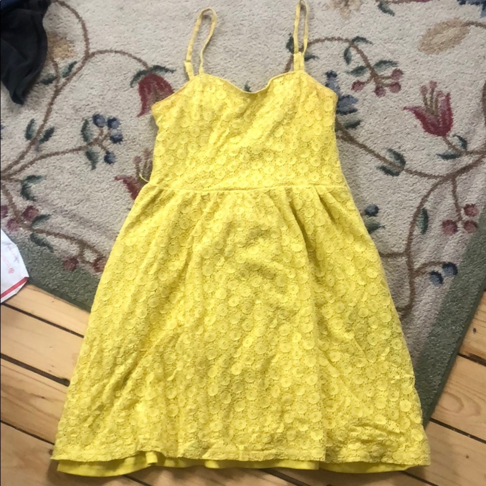 Yellow Patterned Tank Top dress